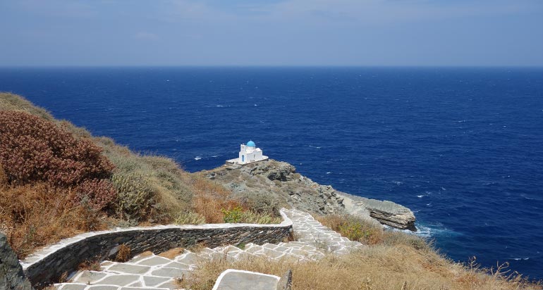 The church of 7 Martyrs at Kastro village in Sifnos